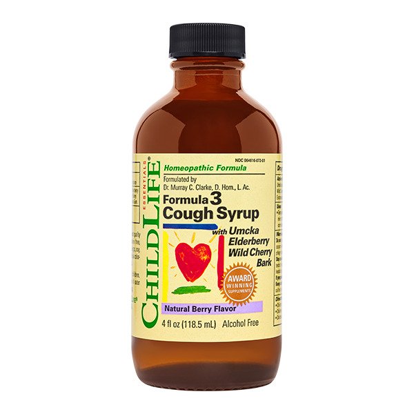 Child Life, Formula 3 Cough Syrup, Natural Berry - 118 ml.