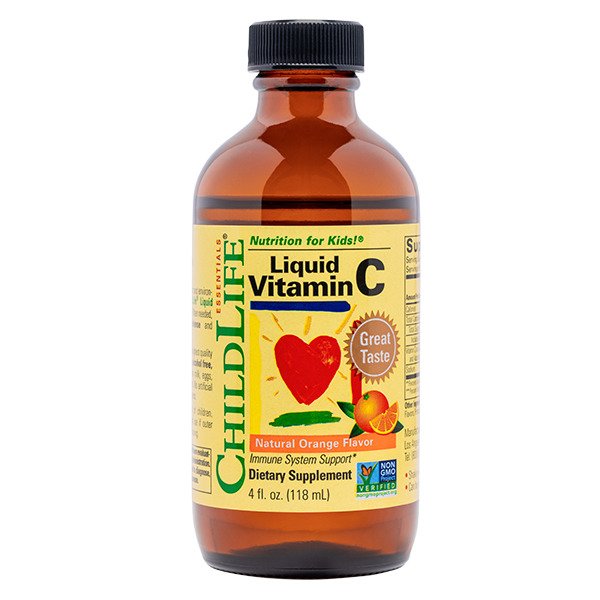 Child Life, Liquid Vitamin C, Natural Orange - 118 ml.