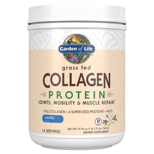 Garden of Life, Grass Fed Collagen Protein, Vanilla - 560g