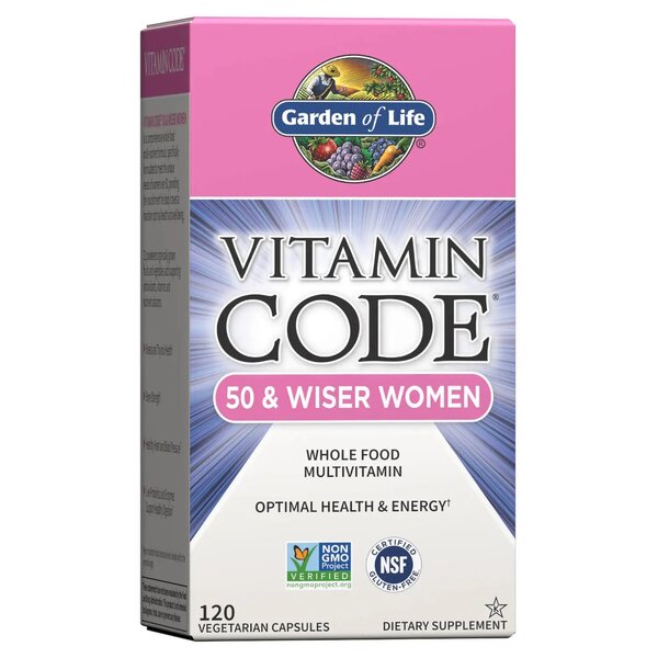 Garden of Life, Vitamin Code 50 & Wiser Women - 120 vcaps