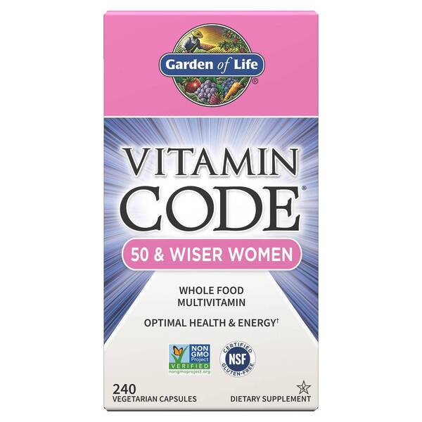 Garden of Life, Vitamin Code 50 & Wiser Women - 240 vcaps
