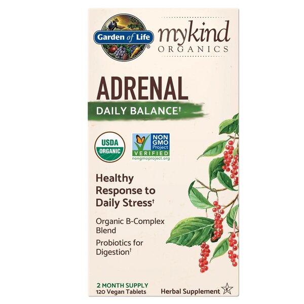 Garden of Life, Mykind Organics Adrenal Daily Balance - 120 vegan tablets