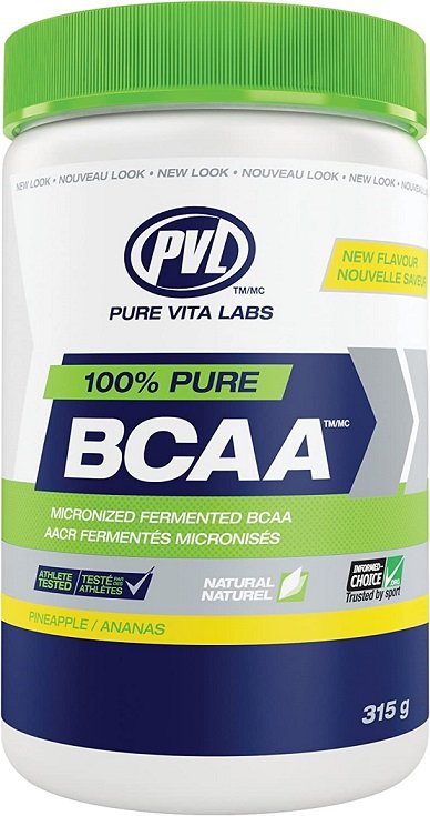 PVL Essentials, 100% Pure BCAA, Pineapple - 315g