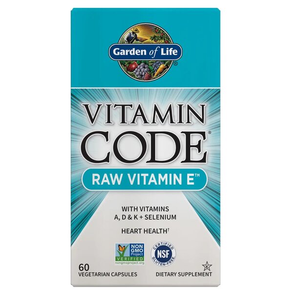 Garden of Life, Vitamin Code Raw Vitamin E - 60 vcaps