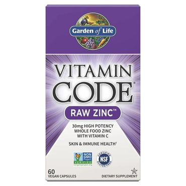 Garden of Life, Vitamin Code Raw Zinc - 60 vegan caps