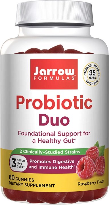 Jarrow Formulas, Probiotic Duo, Raspberry - 60 gummies
