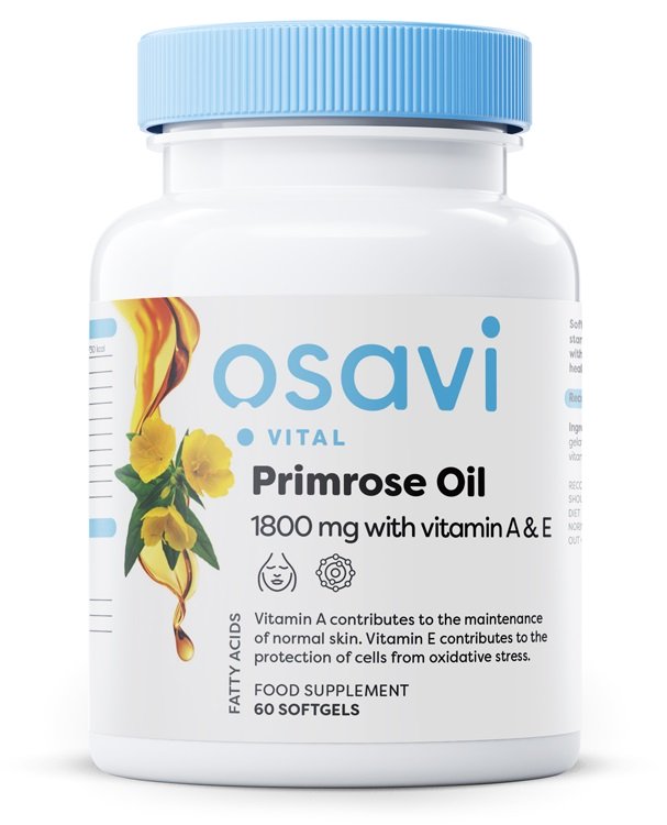 Osavi, Primrose Oil with Vitamin A & E, 1800mg - 60 softgels