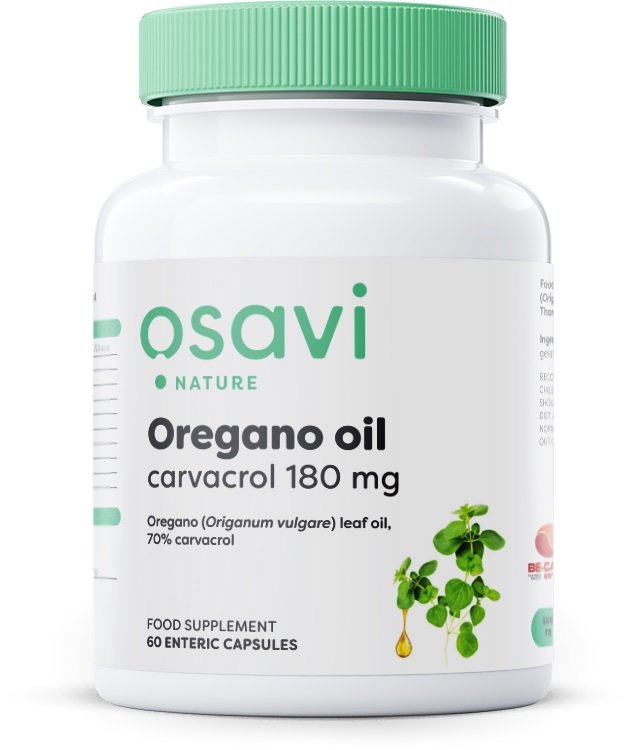 Osavi, Oregano Oil Carvacrol, 180mg - 60 enteric caps