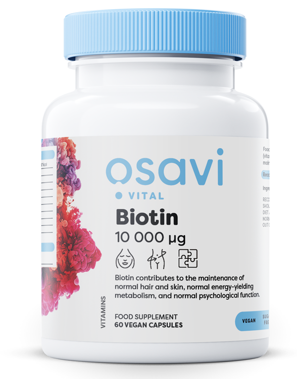Osavi, Biotin, 10mg Extra Strength - 60 vegan caps