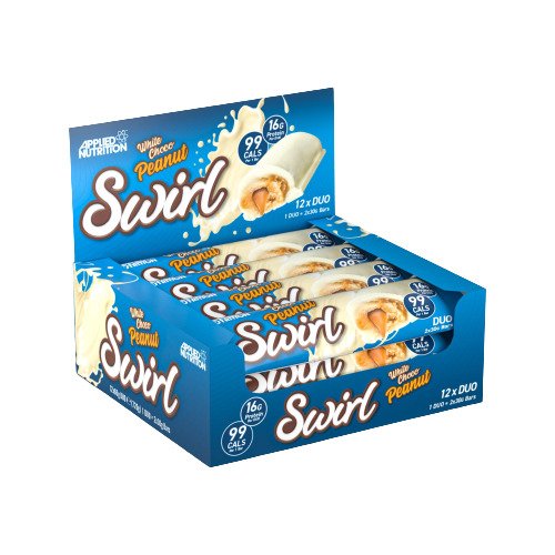 Applied Nutrition, Swirl Duo Bar, White Choco Peanut - 12 x 60g