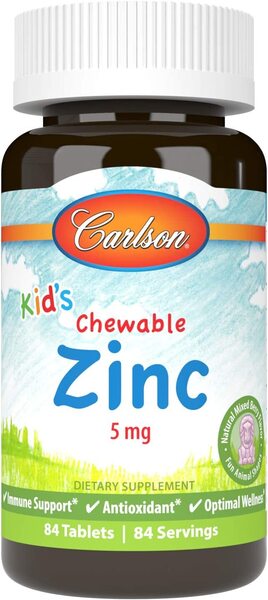 Carlson Labs, Kid's Chewable Zinc, Natural Mixed Berry - 84 tablets