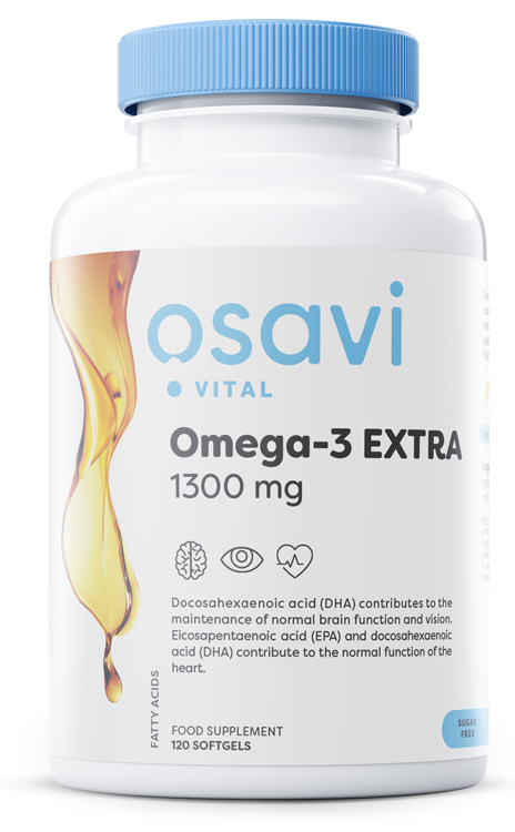 Osavi, Omega-3 Extra Molecularly Distilled, 1300mg (Lemon) - 120 softgels
