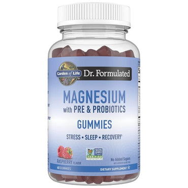 Garden of Life, Dr. Formulated Magnesium with Pre & Probiotics Gummies, Raspberry - 60 gummies