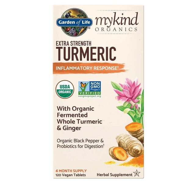 Garden of Life, Mykind Organics Extra Strength Turmeric - 120 vegan tablets