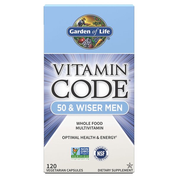 Garden of Life, Vitamin Code 50 & Wiser Men - 120 vcaps