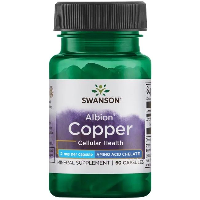 Swanson, Albion Copper, 2mg - 60 caps