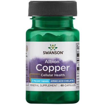 Swanson, Albion Copper, 2mg - 60 caps