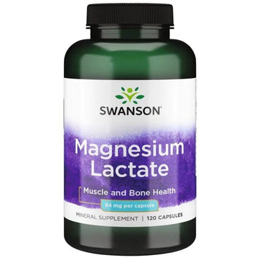 Swanson, Magnesium Lactate, 84mg - 120 caps