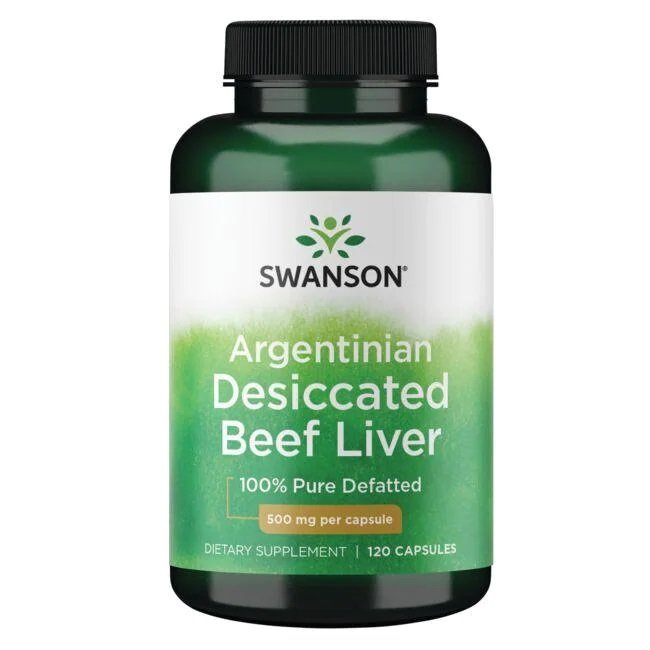 Swanson, Argentinian Desiccated Beef Liver, 500mg - 120 caps