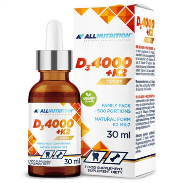 Allnutrition, Vit D3 4000 + K2 Drops - 30 ml.