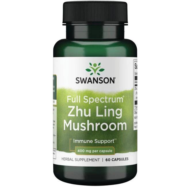 Swanson, Full Spectrum Zhu Ling Mushroom, 400mg - 60 caps