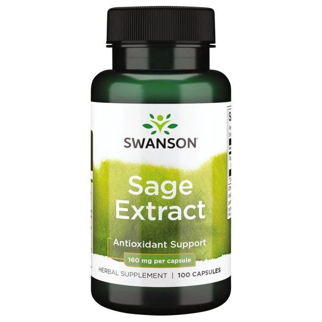 Swanson, Sage Extract, 160mg - 100 caps