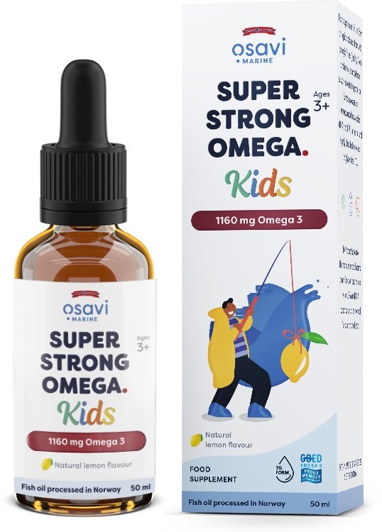 Osavi, Super Strong Omega Kids, 1160mg Omega 3 (Lemon) - 50 ml.