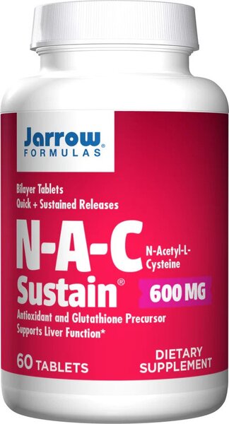 Jarrow Formulas, N-A-C Sustain, 600mg - 60 tabs