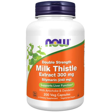 NOW Foods, Milk Thistle Extract with Artichoke & Dandelion, 300mg Double Strength - 200 vcaps