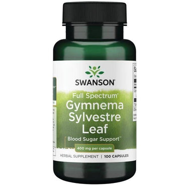 Swanson, Hoja de Gymnema Sylvestre de espectro completo, 400 mg - 100 cápsulas