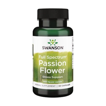 Swanson, Flor de la pasión de espectro completo, 500 mg - 60 cápsulas