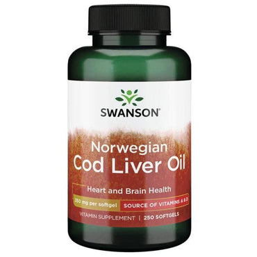 Swanson, Aceite de hígado de bacalao, 350 mg - 250 cápsulas blandas