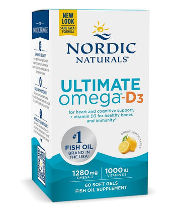 Nordic Naturals, Ultimate Omega-D3, 1280mg Lemon - 60 softgels