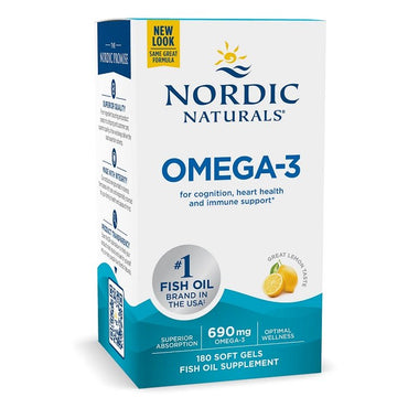 Nordic Naturals, Omega-3, 690mg Lemon (EAN 768990037603) - 180 softgels