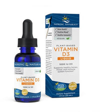 Nordic Naturals, Plant-Based Vitamin D3 Liquid, 1000 IU Apple - 30 ml.