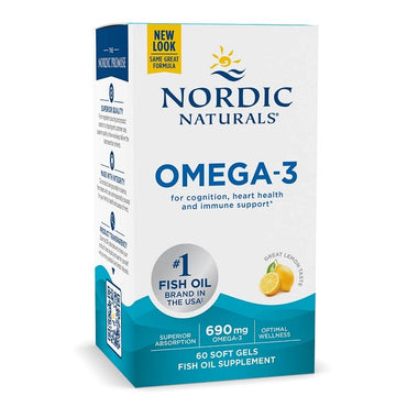 Nordic Naturals, Omega-3, 690mg Lemon - 60 softgels