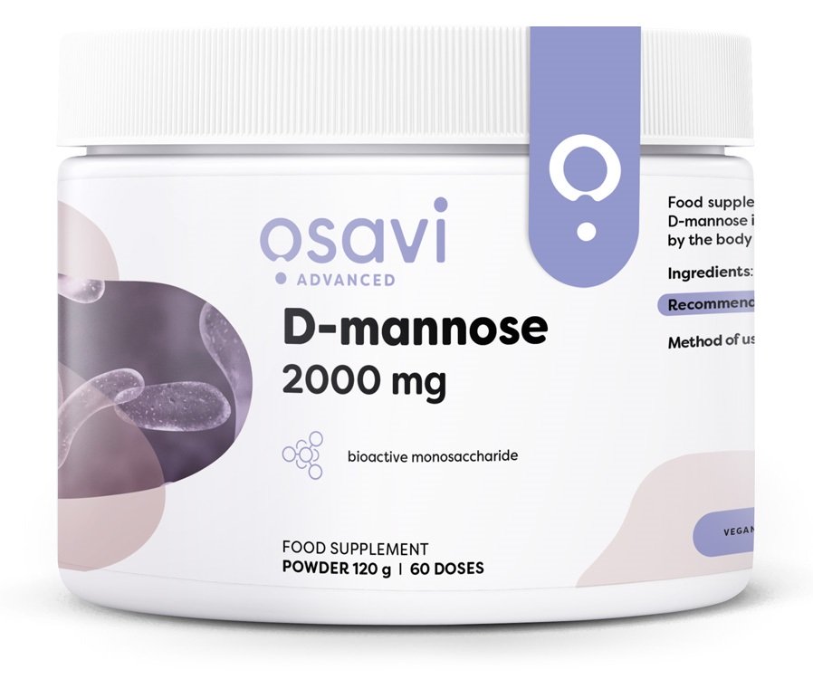 Osavi, D-mannospulver, 2000mg - 120g