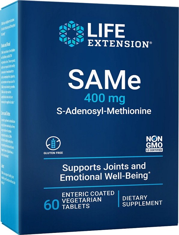 Life Extension, SAMe S-Adenosyl-Methionine, 400mg - 60 enteric coated tabs