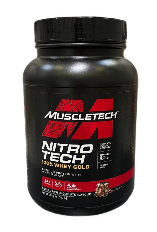 MuscleTech, Nitro-Tech 100% Whey Gold, Double Rich Chocolate (EAN 631656260083) - 908g