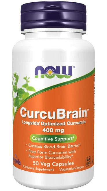 NOW Foods, CurcuBrain, 400mg - 50 vcaps