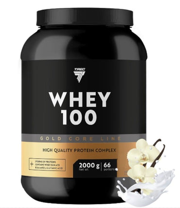 Trec nutrition gold core, gold core whey 100, vanilie - 2000g