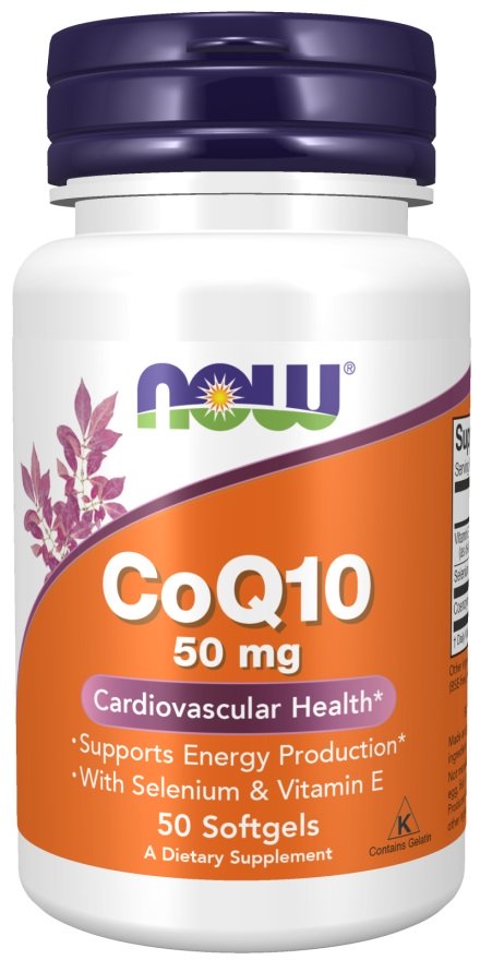 NOW Foods, CoQ10 with Selenium & Vitamin E, 50mg - 50 softgels