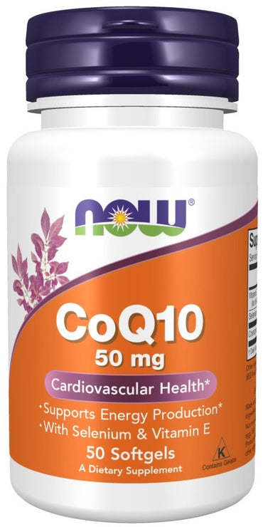 NOW Foods, CoQ10 with Selenium & Vitamin E, 50mg - 50 softgels