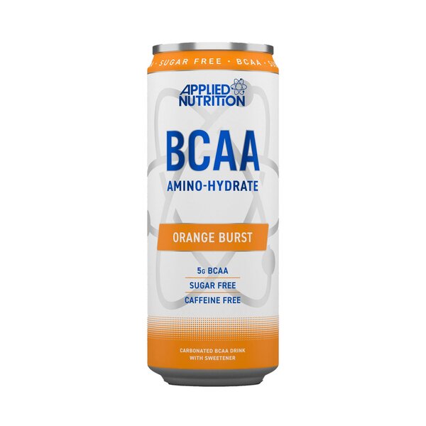 Applied Nutrition, BCAA Amino-Hydrate Caffeine Free Cans, Orange Burst - 12 x 330 ml.