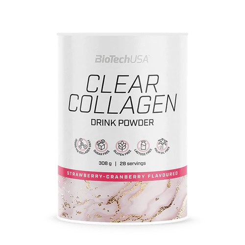 BioTechUSA, Clear Collagen, Strawberry-Cranberry - 308g