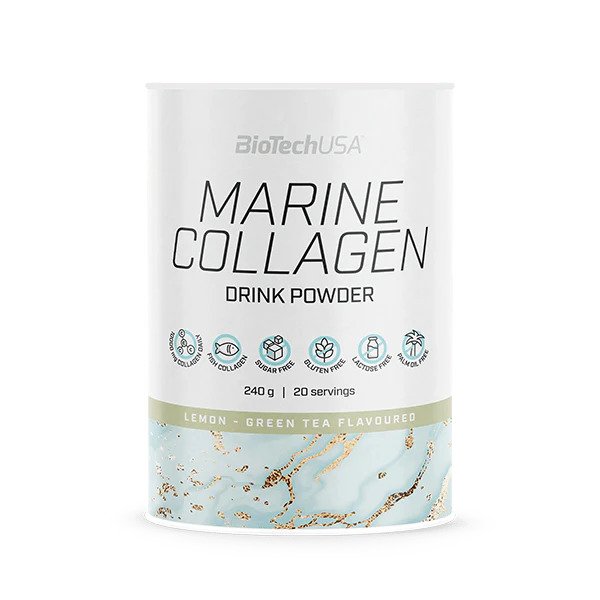 BioTechUSA, Marine Collagen, Lemon-Green Tea - 240g