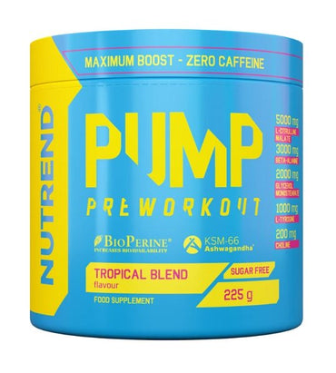 Nutrend, Pump Pre-Workout, tropische Mischung – 225 g
