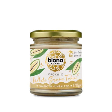 Biona Bio-Tahini mit weißem Sesam, glatt – 170 g