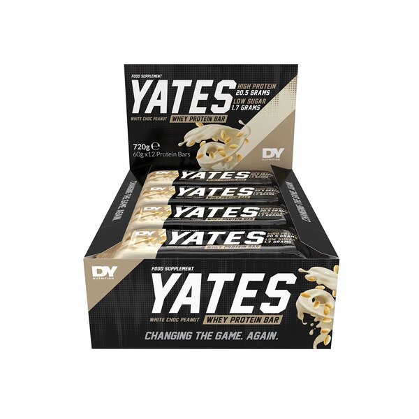 Dorian Yates, Yates Protein Bar, White Chocolate Peanut - 12 x 60g