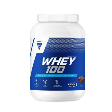 Trec Nutrition, Whey 100 (Becher), Brownies – 2000 g